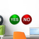 Buttons Yes-no Wall Decal