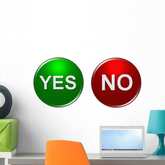 Buttons Yes-no Wall Decal