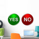 Buttons Yes-no Wall Decal