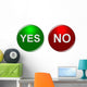 Buttons Yes-no Wall Decal
