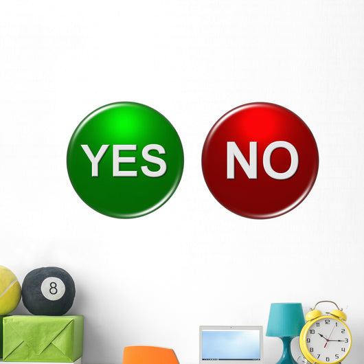 Buttons Yes-no Wall Decal