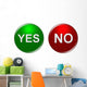 Buttons Yes-no Wall Decal