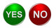 Buttons Yes-no Wall Decal