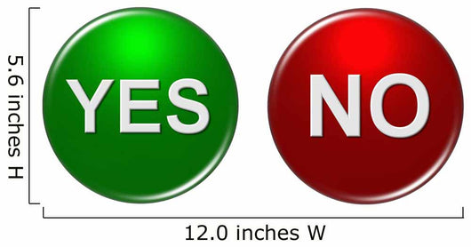 Buttons Yes-no Wall Decal