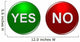 Buttons Yes-no Wall Decal