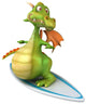 Dragon Surfing Wall Decal