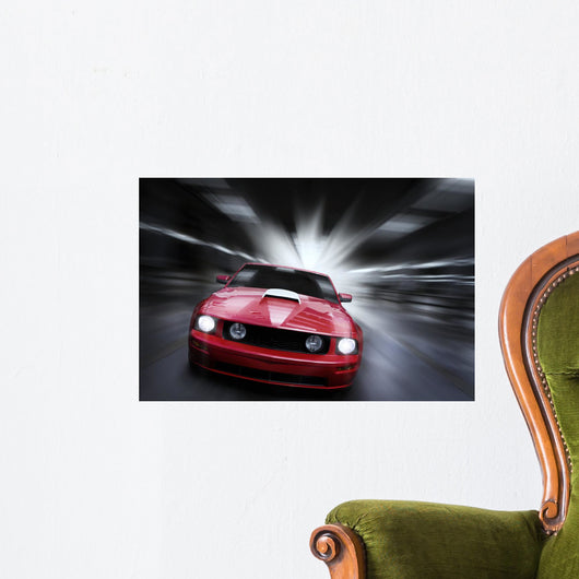 Luxury Red Sport Car Wall Decal