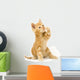 Yellow Cat Swinging Toy Wall Decal