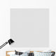 White Canvas with Delicate Wall Decal