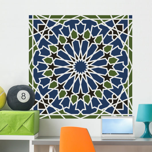Seamless Arabesque Star Pattern Wall Decal