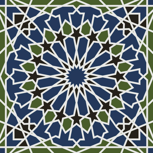 Seamless Arabesque Star Pattern Wall Decal