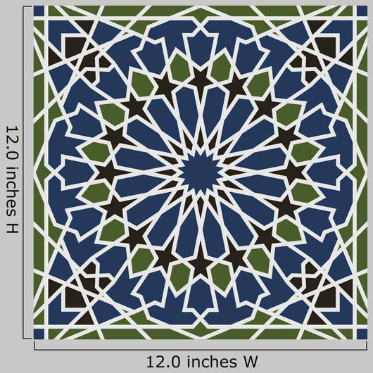 Seamless Arabesque Star Pattern Wall Decal