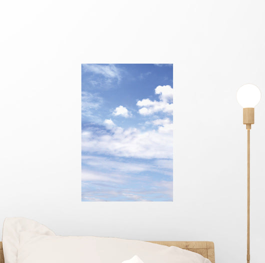 Lightly Clouded Sky - Vertical Wall Decal