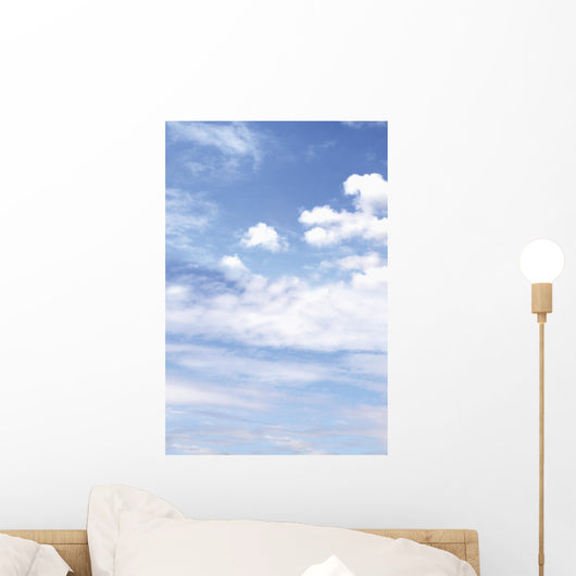 Lightly Clouded Sky - Vertical Wall Decal