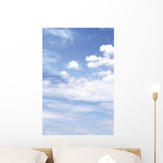 Lightly Clouded Sky - Vertical Wall Decal