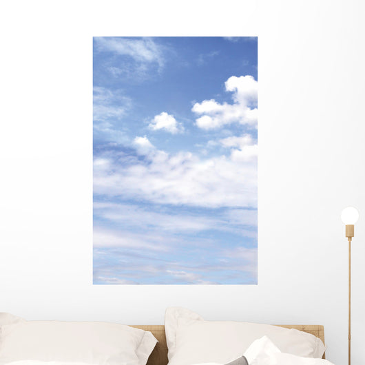 Lightly Clouded Sky - Vertical Wall Decal