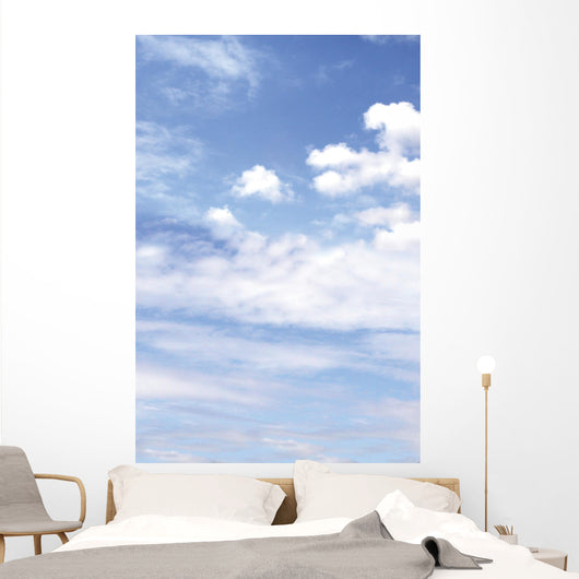 Lightly Clouded Sky - Vertical Wall Decal
