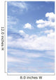 Lightly Clouded Sky - Vertical Wall Decal