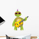Funny Turtle Rock Star Wall Decal