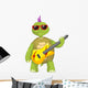 Funny Turtle Rock Star Wall Decal