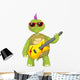 Funny Turtle Rock Star Wall Decal