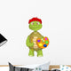 Funny Turtle Artist Wall Decal