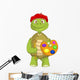 Funny Turtle Artist Wall Decal