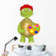 Funny Turtle Artist Wall Decal