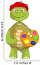 Funny Turtle Artist Wall Decal
