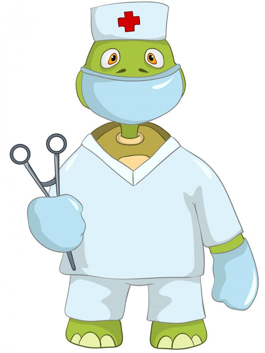 Funny Turtle Doctor Wall Decal
