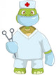 Funny Turtle Doctor Wall Decal