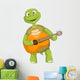 Funny Turtle Guitarist Wall Decal