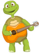 Funny Turtle Guitarist Wall Decal