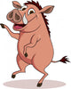 Warthog Cartoon Wall Decal