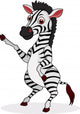 Zebra Cartoon Wall Decal