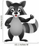 Raccoon Cartoon Hand Waving Wall Decal
