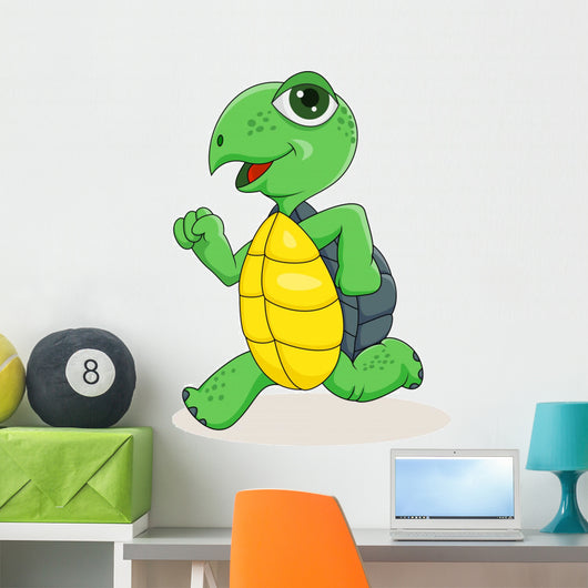 Turtle Running Wall Decal