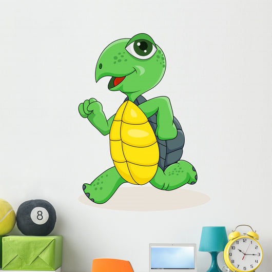 Turtle Running Wall Decal