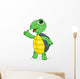Turtle Waving Hand Wall Decal