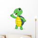 Turtle Waving Hand Wall Decal