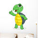 Turtle Waving Hand Wall Decal