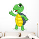 Turtle Waving Hand Wall Decal