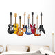 acoustic and electric guitars set of vector icon illustration Wall Decal