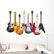 acoustic and electric guitars set of vector icon illustration Wall Decal