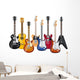 acoustic and electric guitars set of vector icon illustration Wall Decal