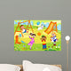 Group Children Playing Playground Wall Decal