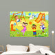 Group Children Playing Playground Wall Decal