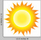 Sun Burning like Flame Wall Decal