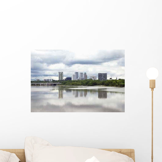 Stormy Tulsa Skyline Wall Decal