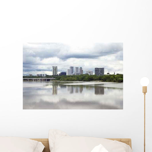 Stormy Tulsa Skyline Wall Decal